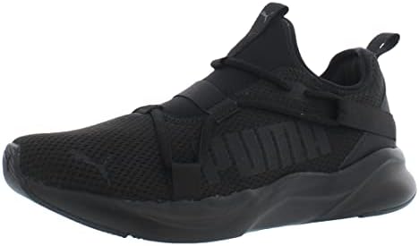 Puma Mens Softride Slip On Bold Running Sneakers Shoes - Black