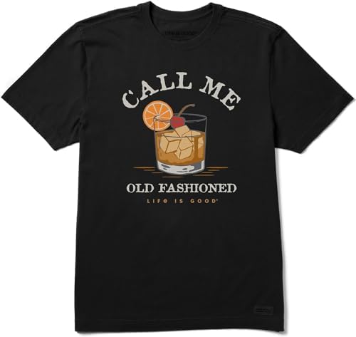 Life is Good Men's Call Me Old Fashioned Short Sleeve Crusher Tee