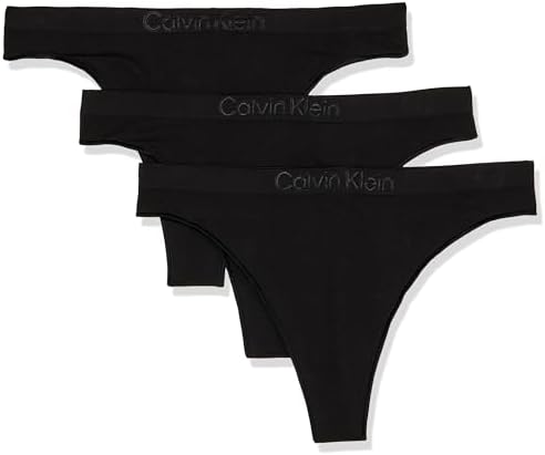 Calvin Klein Women's Bonded Flex Seamless 3-Pack Mid Rise Thong