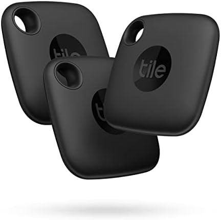 Tile Mate 3 Count (Pack of 1), Black. Bluetooth Tracker, Keys Finder and Item Locator for Keys, Bags and More Up to 250 ft. Range. Water-Resistant. Phone Finder. iOS and Android Compatible