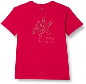 A｜X ARMANI EXCHANGE Women's Rolled Fit Bling Ax Tshirt