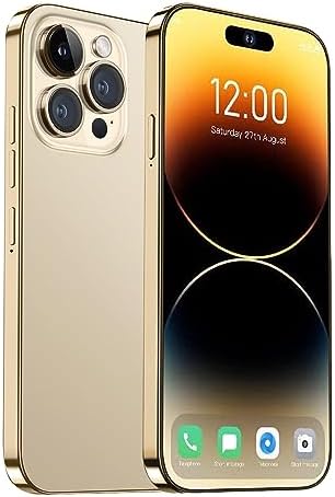 WV LeisureMaster A14 Pro Max Smart Phone,6+256GB Unlocked Phone,Android 13.0 Cell Phone,6.82-inch HD Screen,6800 mAh Battey,64MP Camera,2796 * 1290 Resolution 5G Phone(Gold)