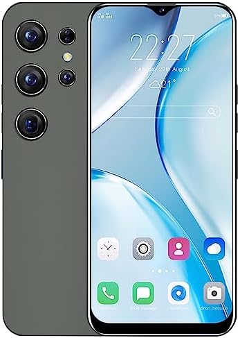 NIEGA Smartphone Unlocked Cell Phones S23 Ultra 6.82in HD Screen The Black Phone 3GB/32GB 6800mAh 128GB Extension Dual Sim Boost Mobile Phones Telefonos Glass Back Cover (Green)