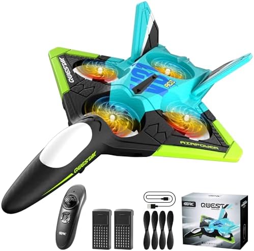 4DRC V31 RC Plane 2.4Ghz Foam Remote Control Airplanes Helicopter Quadcopter for Kids Toys,Spinning Drone,Gravity Sensing,Stunt Roll,Cool Light,Gifts for Kids,