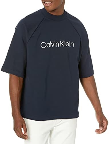Calvin Klein Men's Relaxed Fit Ck Logo Terry Raglan Tee