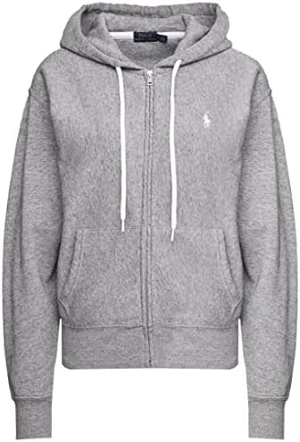 Polo Ralph Lauren Womens Full Zip Hoodie (XS, Grey)