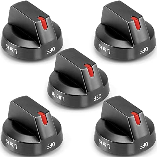 Fits for DG64-00473B Samsung Stove Knob, Range Surface Burner Knobs - Only Replace Fits Model# Samsung Range Knobs NX58M6850SG NX58H5600SS NX58H5650WS NX58J7750SS top knobs 5-Pack