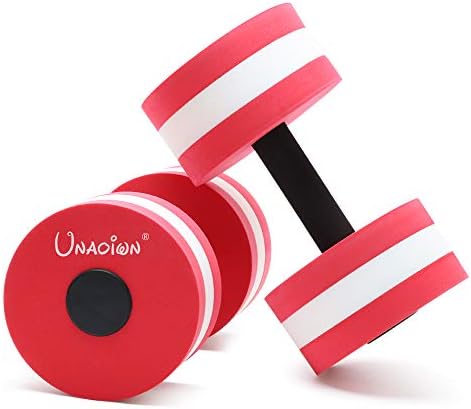 UNAOIWN Water Weights for Pool Exercise 2Pcs Water Dumbbells Water Aerobics Pool Barbells Lightweight Resistance Aquatic Dumbbell for Swimming