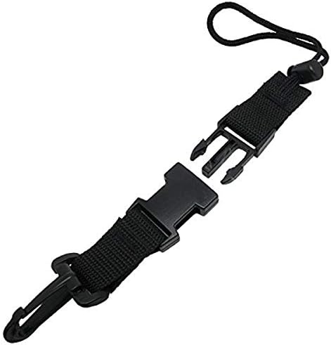 Scuba Choice Scuba Diving Dive Black Lanyard Clip with Webbing Strap Quick Release Buckle