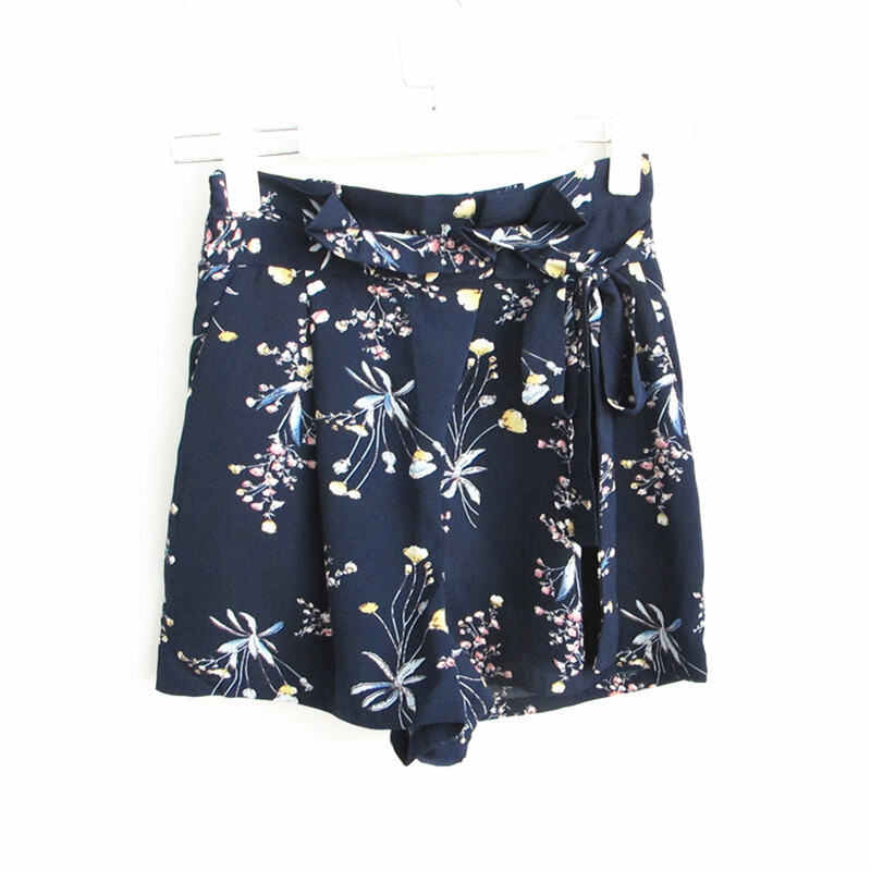 Pull Series Women's Clothing Genuine A- 2-4-3-1 Fashion Young Adult Floral Lace Shorts Women's Casual Pants 81415113