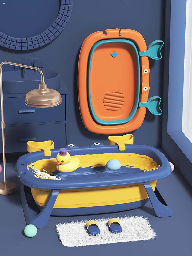 Baby Bathtub Foldable Baby Bathtubs Newborn Sitting Lying Small Bath Bucket Household Newborn Children's Products
