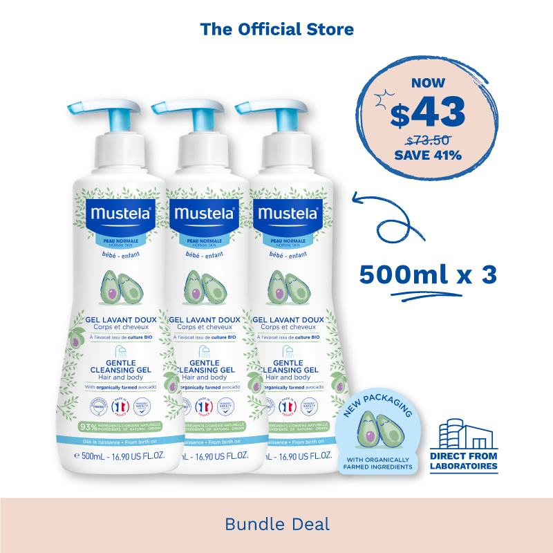 [Mustela Bundle Deal] Gentle Cleansing Gel 500ml (exp 07/2026) [Normal Skin][Bath Time]