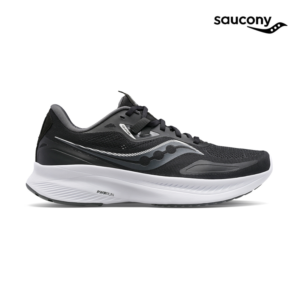 Saucony Women Guide 15 Wide Running Shoes - Black / White