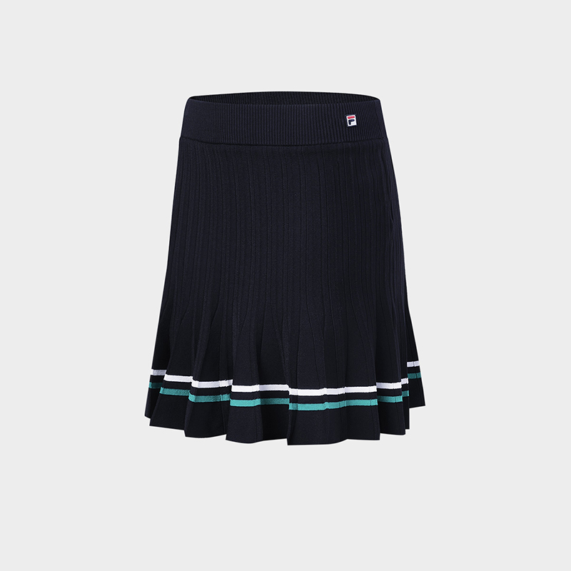 FILA CORE Women's TENNIS WHITE MATCH Skirt in Navy