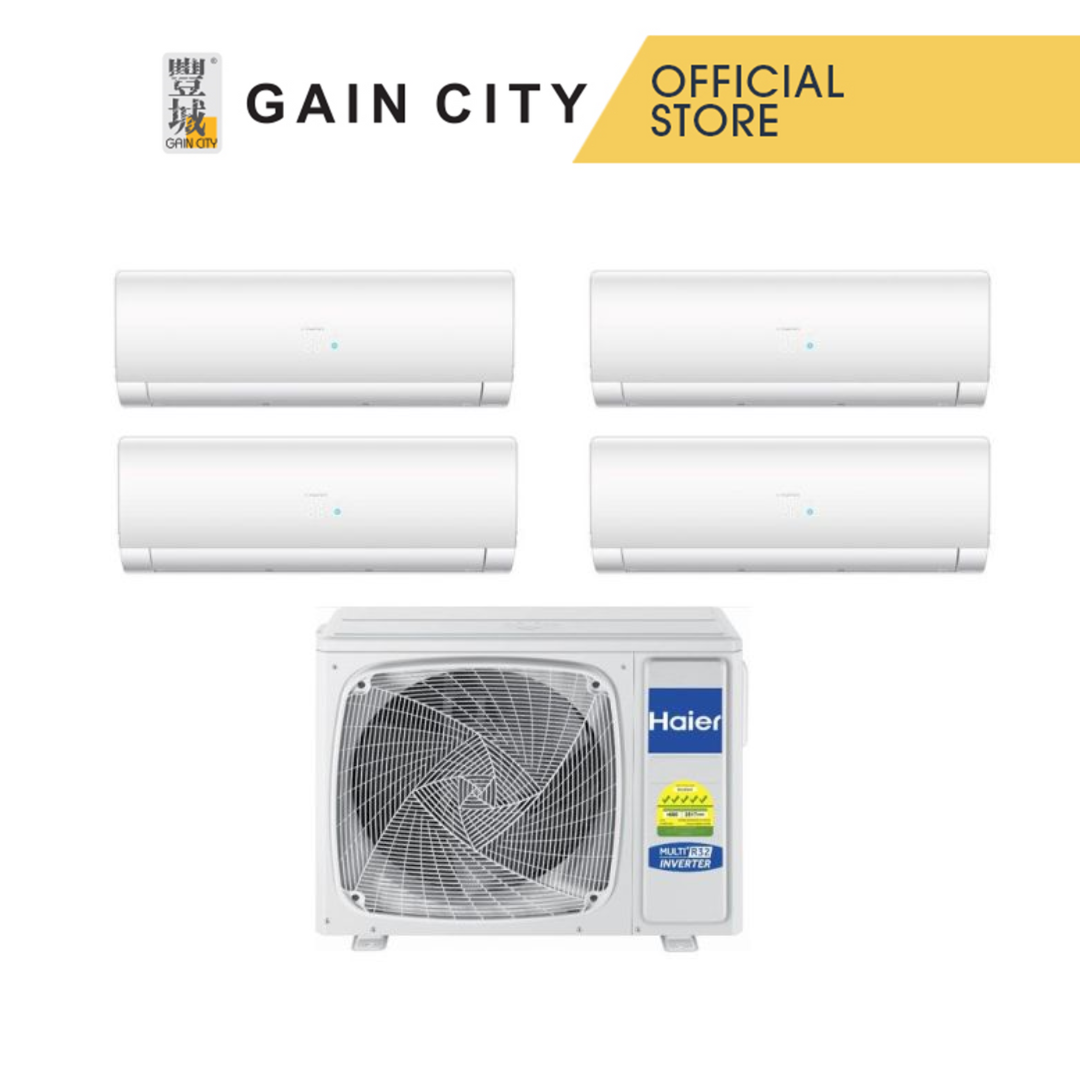 HAIER SYSTEM 4 AIRCON-5 TICKS 4U80SH1SRA/2XAS25S2SF2FA2/1XAS35/1XAS71