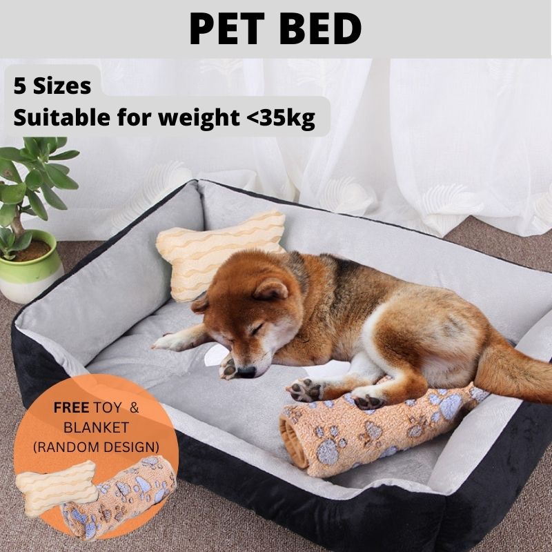 Rectangle Pet Bed Up to 35kg Dog Cat Rabbit Washable Comfortable Mat | Dog Bed | Cat Bed